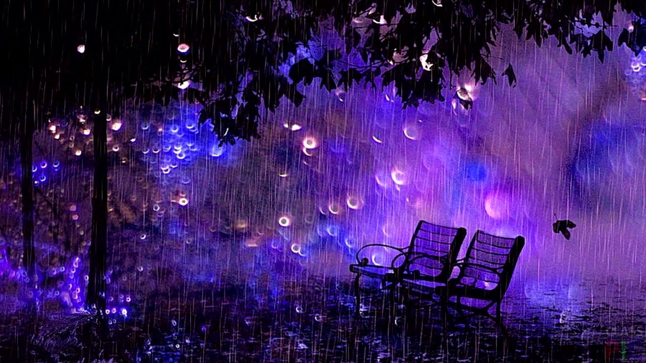 Night rain. Music ...