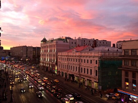 Красивый закат на реке | Премиум Фото