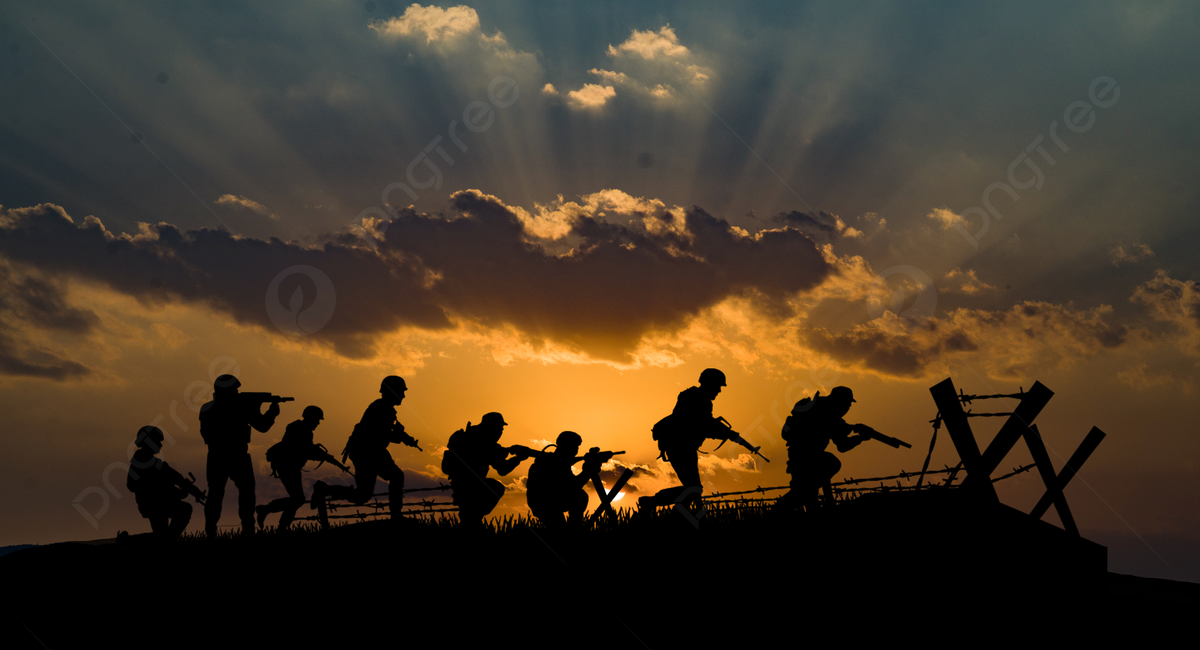 Silhouette of Russian Soldier in ...