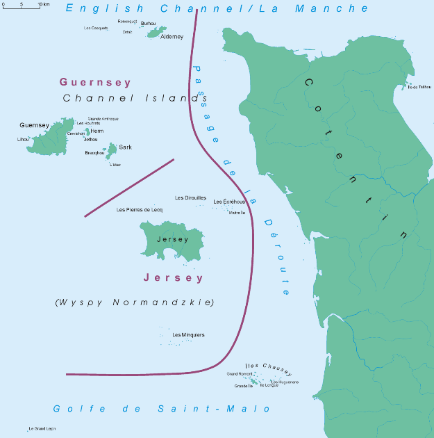 Нормандские Острова Политическая Карта Коронные Владения ...