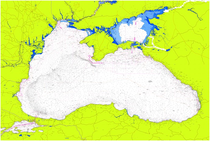 Физическая карта Черного Моря — ВСЕ КАРТЫ — КАТАЛОГ КАРТ ...