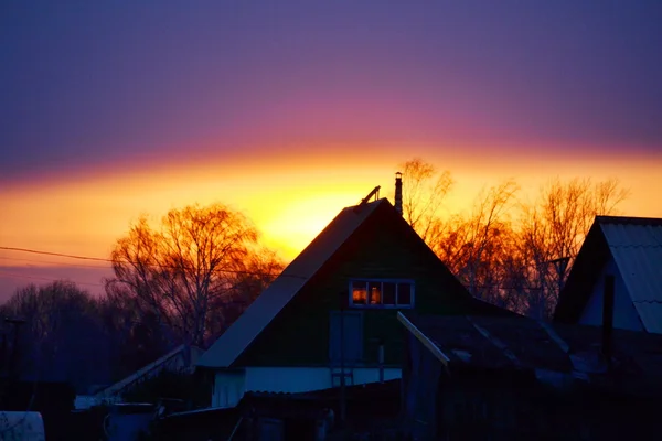 Закат в деревне. Нижегородская область. Осинки ...