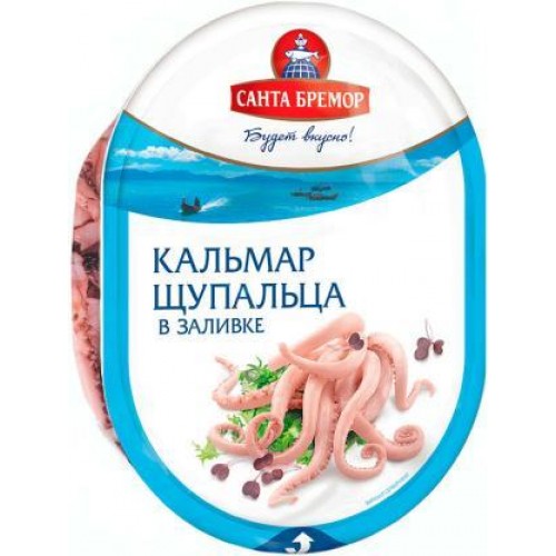 Улыбающийся кальмар в море с векторной ...