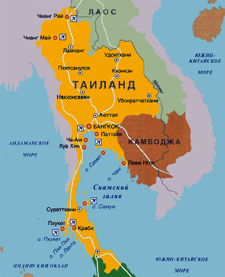 Какое море в Тайланде омывает в Паттайе, Пхукете и Самуе ...