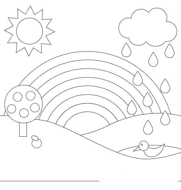 Солнце и радуга рисунок детский (50 фото)