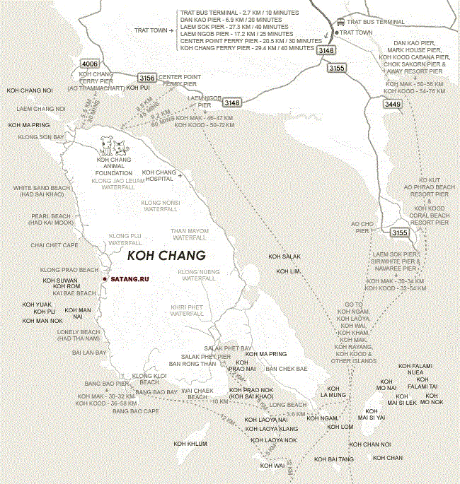 Карта Самета — подробная карта отелей, пляжей и туристических ...