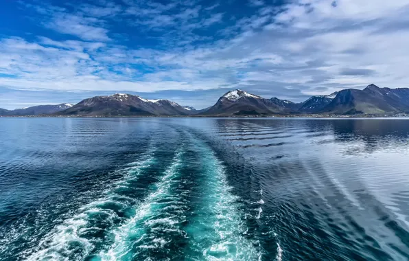 Обои горы, море, ночь на рабочий стол ...