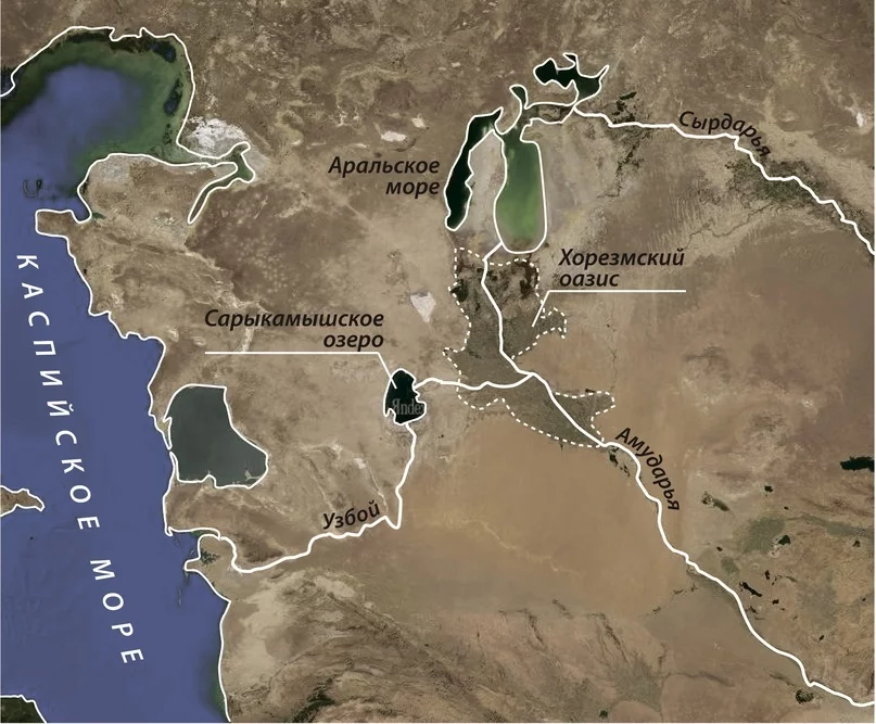 Топографическая карта Аральское море ...