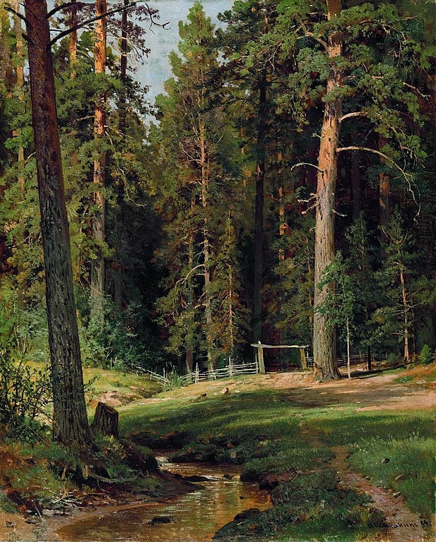 Опушка леса», Иван Иванович Шишкин, 1870-е — описание картины