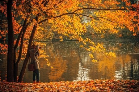 Осенняя фотосессия в парке для девушек | Фотосессия в Амазонии