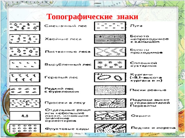 Умовні позначення топографічних карт | PPT