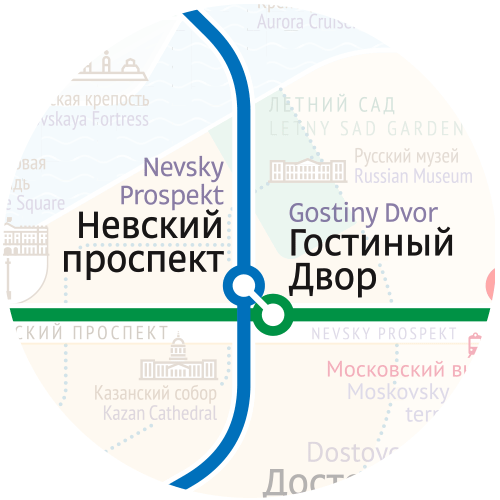 Схема метрополитена С-Петербурга