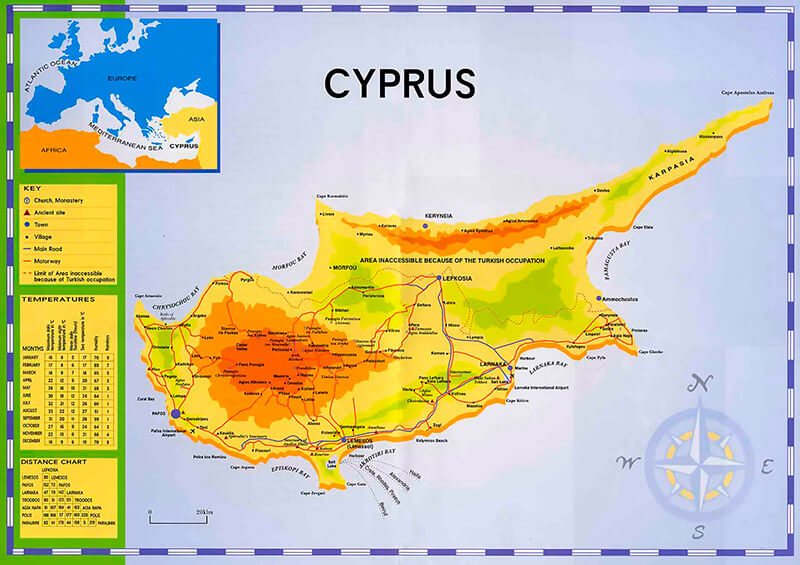 Сейсмическая карта Кипра | CyprusLegend