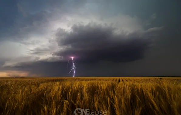 Обои на рабочий стол Гроза в ночном ...