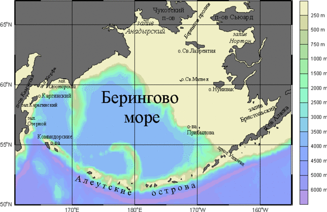 Берингово Море На Карте Мира Векторная Иллюстрация — стоковая ...