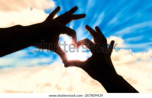 Hands in the form of a heart Free Stock ...