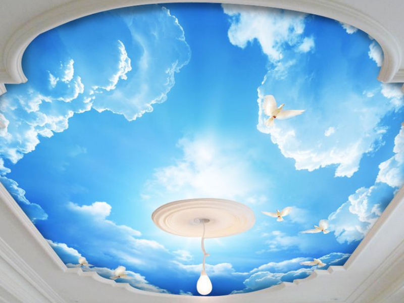 Sky ceiling wallpaper - купить недорого | AliExpress