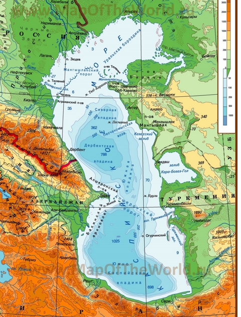 Моря СССР : Каспийское море