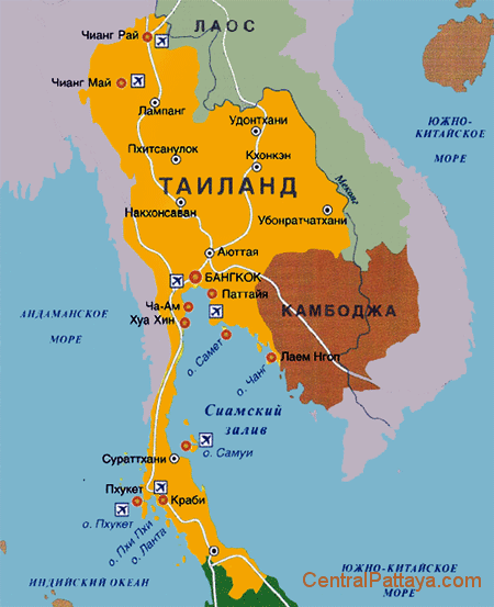 Карта Таиланда с городами и регионами — Яндекс Карты