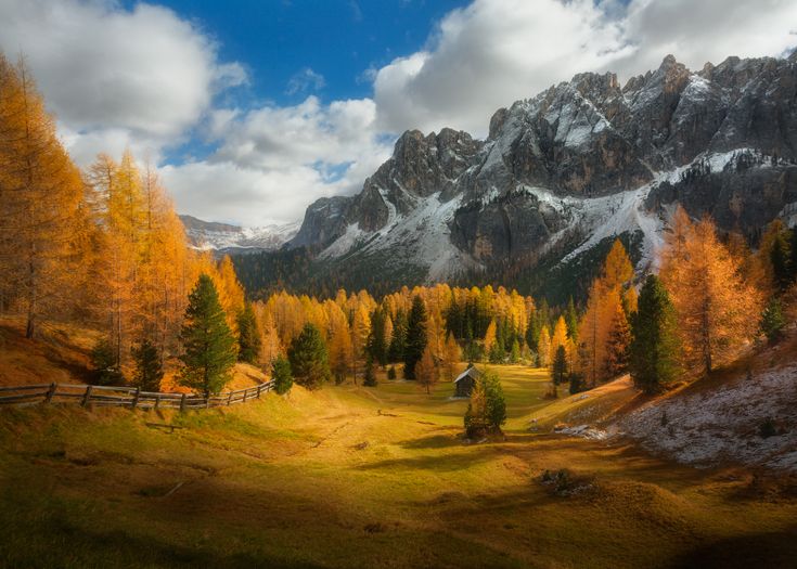 Обои на рабочий стол Утро в Альпах / the Alps. Сонный ...