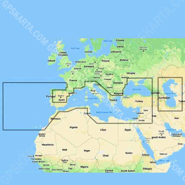 Тектоническая карта Средиземного моря