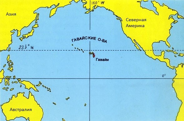 Топографическая карта Гавайских ...