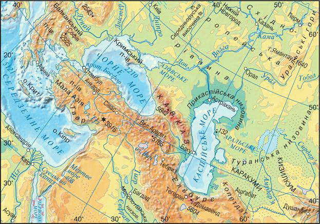 Карта Эгейского Моря Часть Средиземного Моря Между Грецией ...