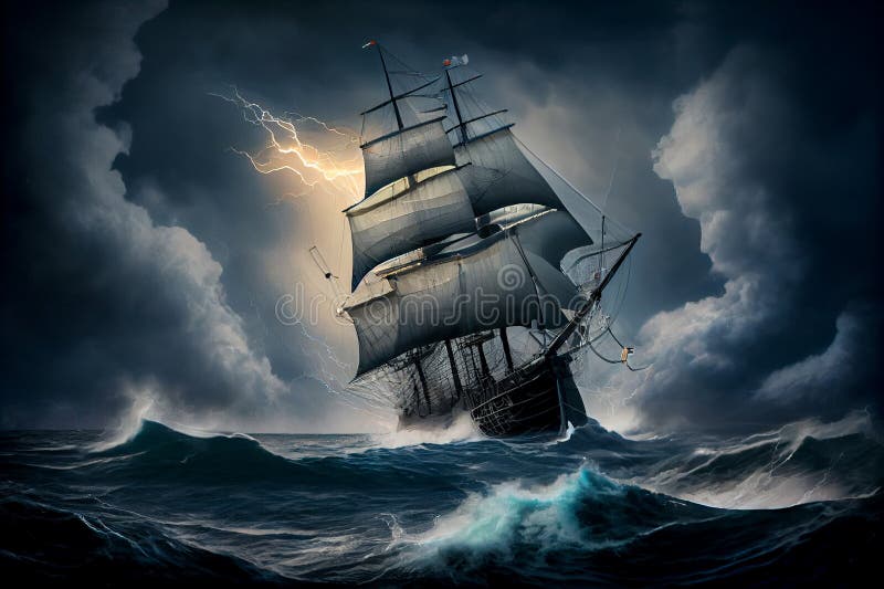 Картины Корабль в шторм (Ship in storm) купить на стену в арт ...