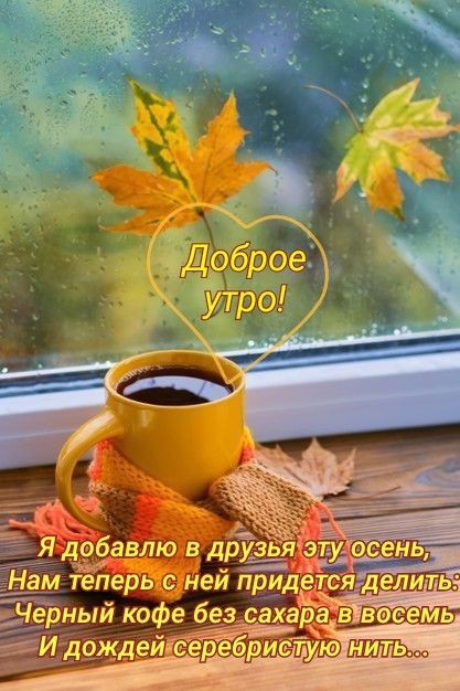 🍁 ⛅ ☕ Картинки С добрым осенним утром - скачать