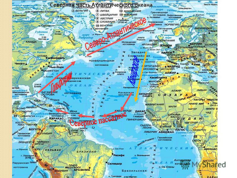 Карта морей атлантического океана - Фото подборки 2