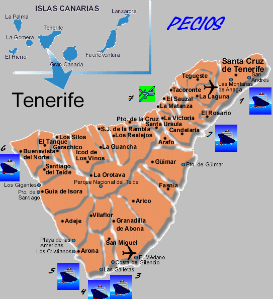 Остров Тенерифе на карте (Испания): что посмотреть в 2022 ...
