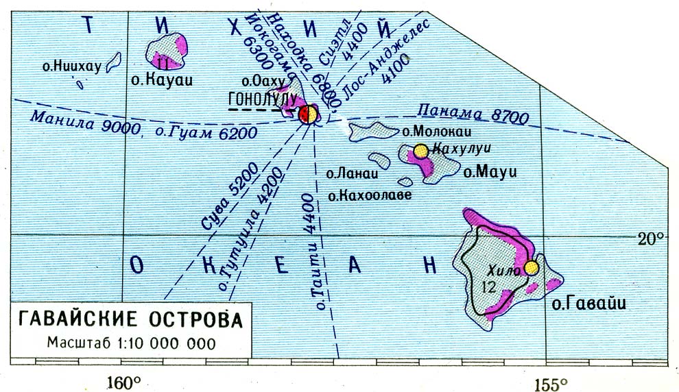 Самые крупные острова и полуострова России на карте