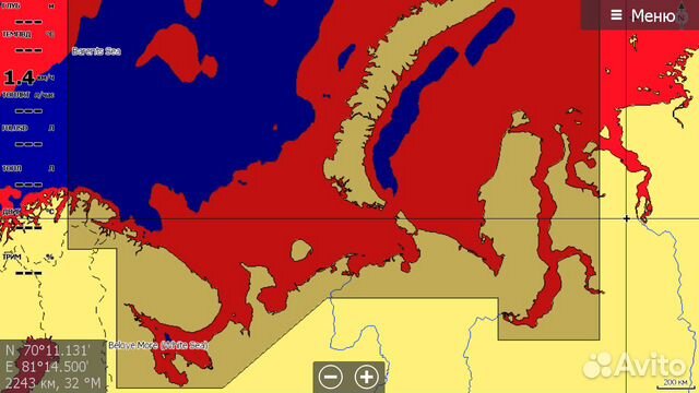 Карта глубин Lowrance Simrad В&G C-MAP RS-Y050