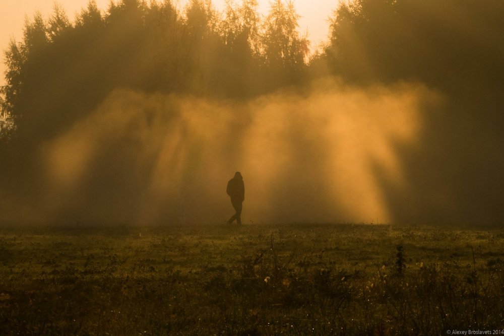 Фото: Разное, Туман, Спуск, Человек, Худи