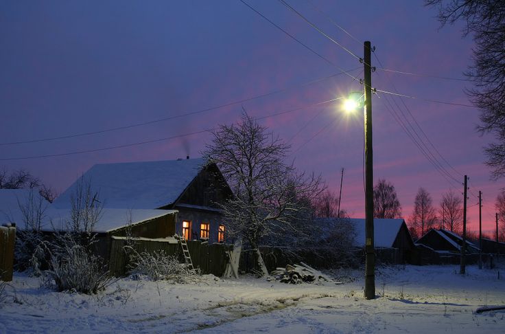 Зимний пейзаж. Деревня