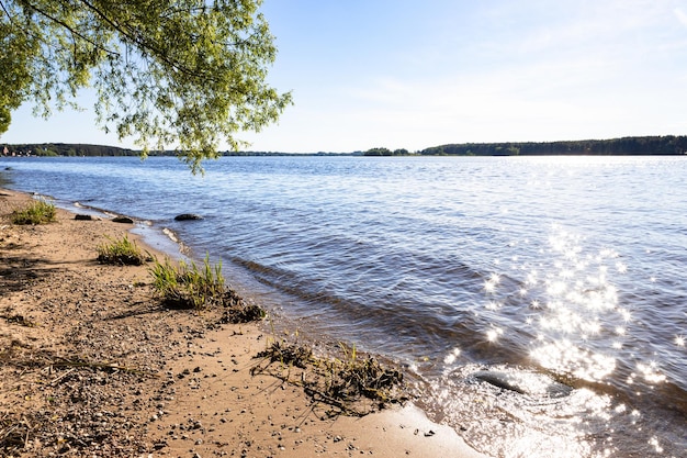 Борисоглебская башня, река Волга в Нижнем Новгороде летом ...