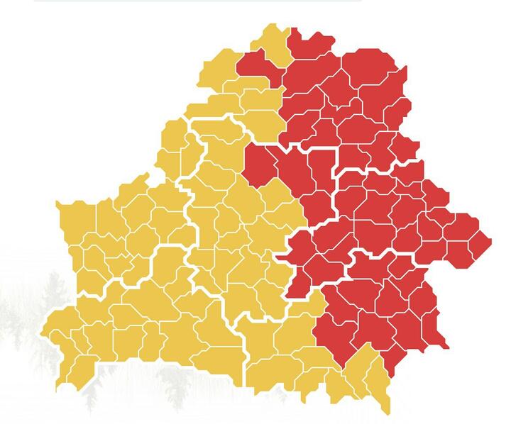 Карта лесов Татарской Республики 1:420К % Map of Tatarstan ...