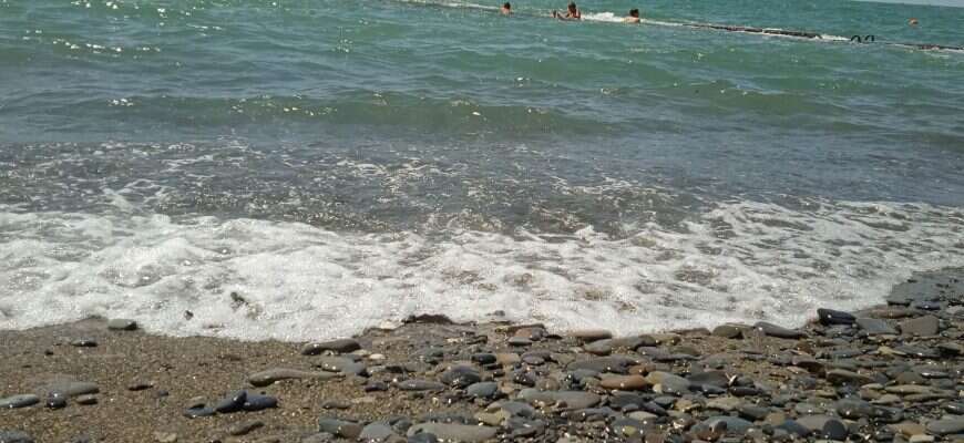 Sea wave with foam isolated ...