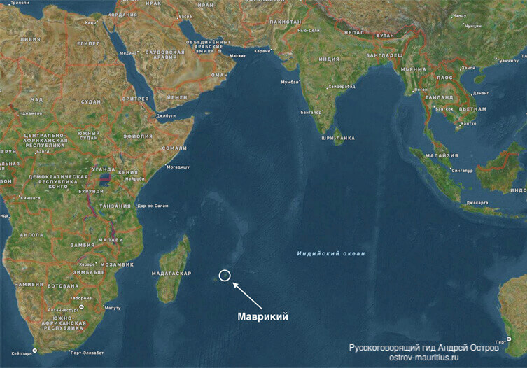 Карта - Маврикий
