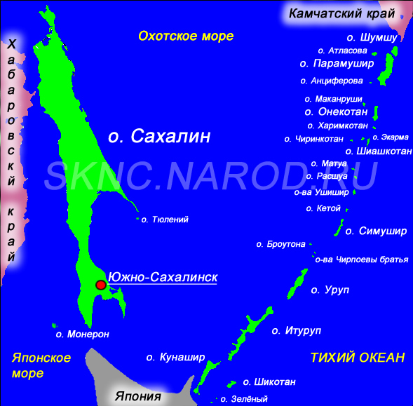 Карта. Часть западного берега острова Сахалин. Путешествие ...