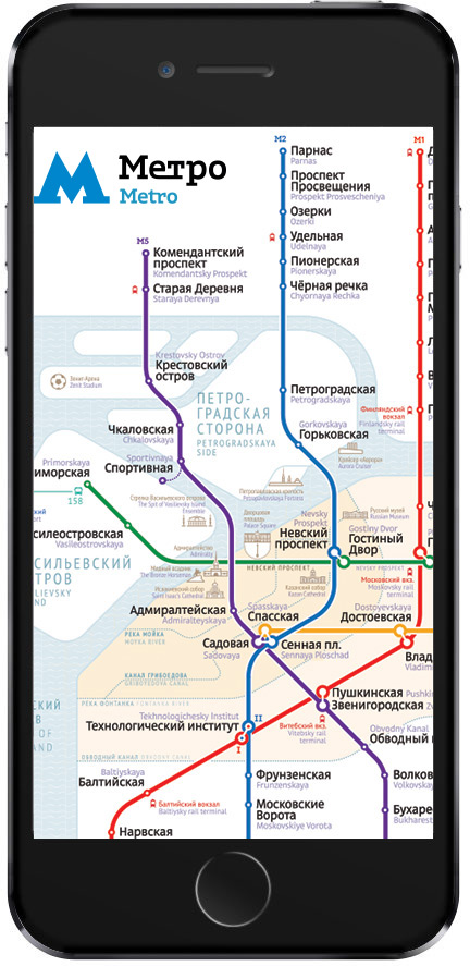 Карта метро Санкт-Петербурга. Время работы станций метро