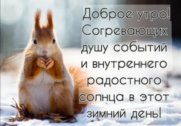 Доброе зимнее утро! Улыбнитесь новому ...