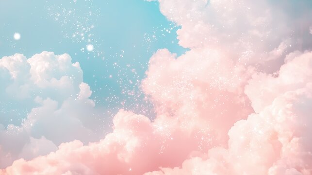 Pink aesthetic wallpaper with cloud ...