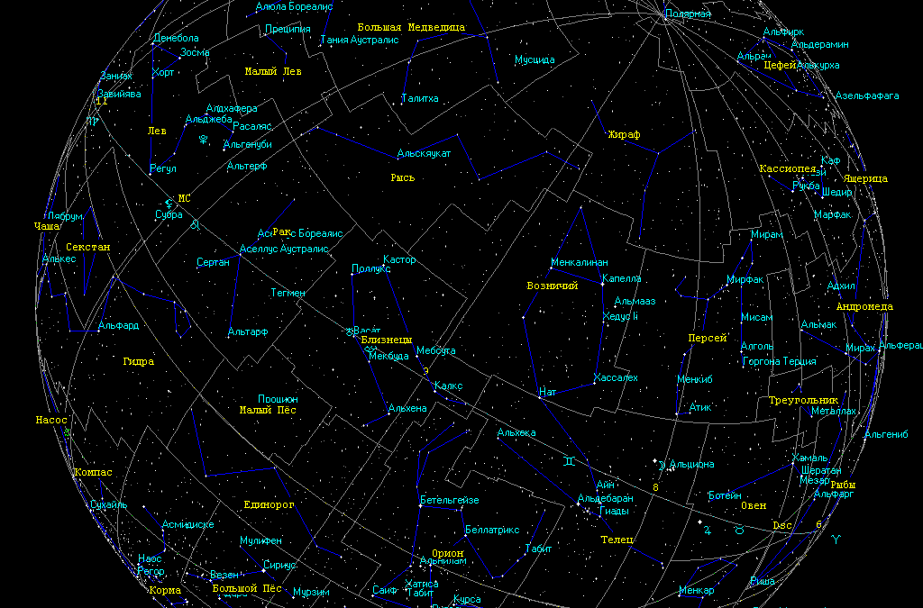 Карта звездного неба по дате 🌠 купить с ...