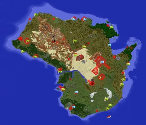 Карта 1:4000 Scale Map of Earth для Minecraft