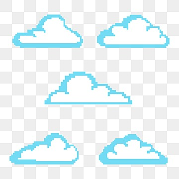 Pixel Art Clouds: векторные изображения и иллюстрации ...