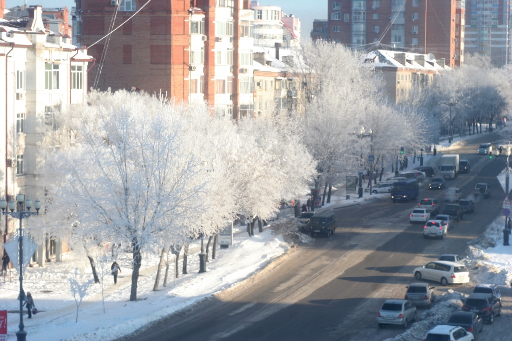 Зима в сказочном городе, иллюстрация ...