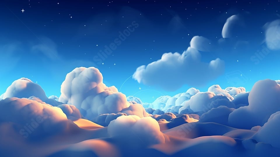 Starry Sky Cool Ppt Background Backgrounds | PSD Free ...