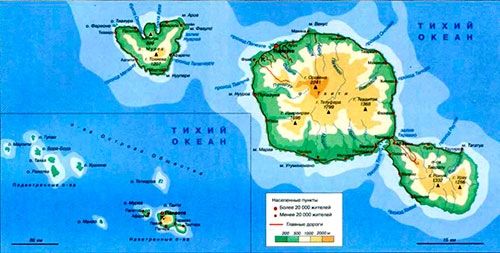 Французская Полинезия на карте