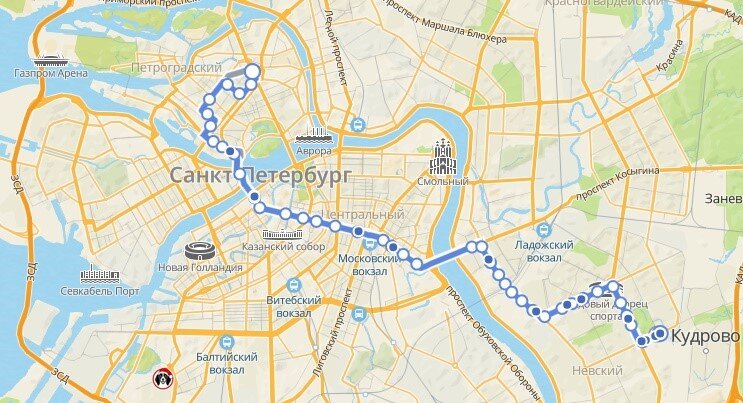 How to get to васильевский остров 16-18линия in ...